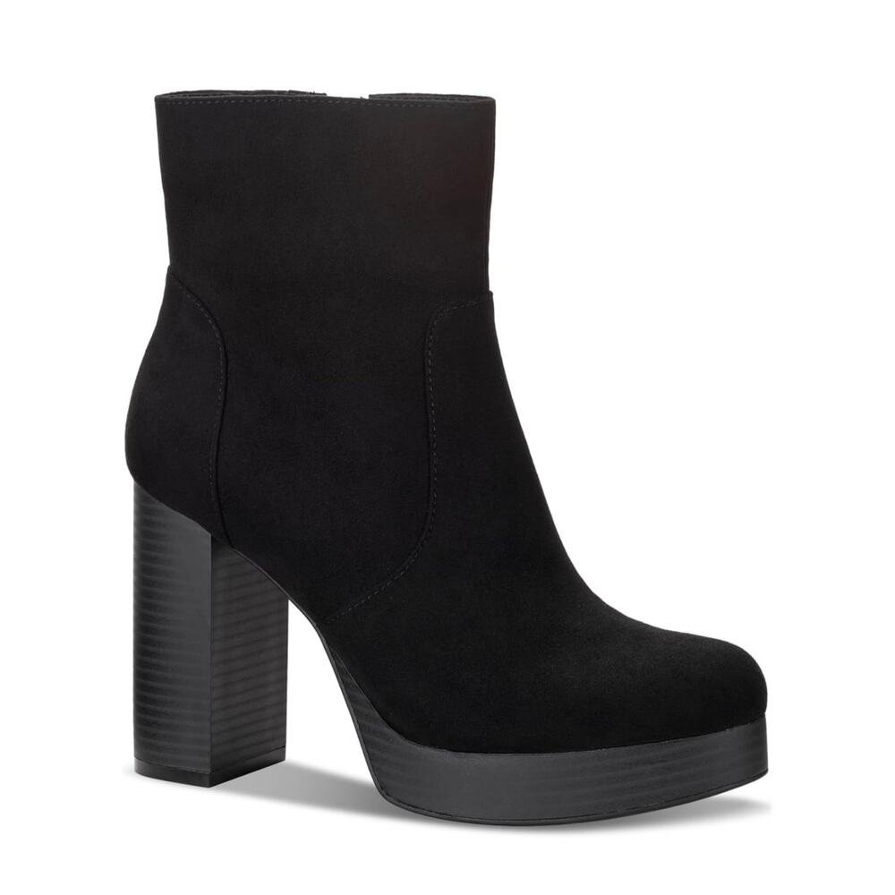 Sun And Stone Black Boots Patriceef High Block Heel Size 10 NEW # box A55